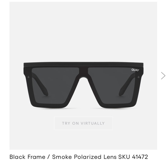 Quay NWT Black Frame / Smoke Polarized Lens SKU 41472
Comes with clear case - Picture 1 of 2
